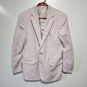 CHAPS Ralph Lauren Mens Blazer 40R Pink Linen Blend 2 Button Sport Coat Jacket